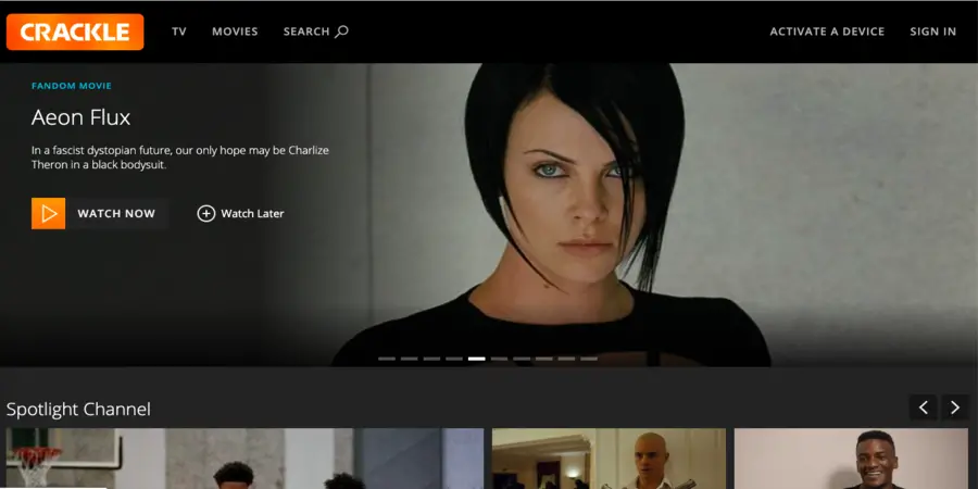 Crackle- The best site to watch TV shows online free
