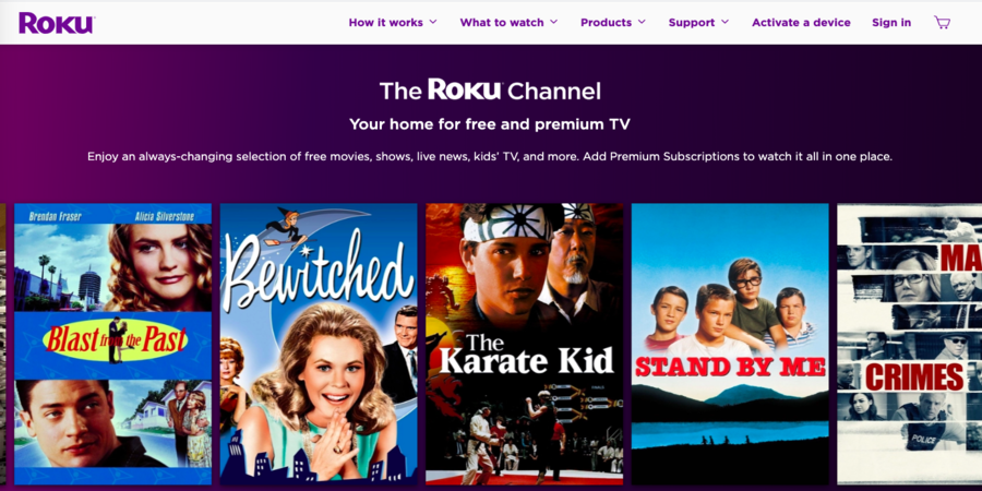 The Roku Channel to watch free tv shows online