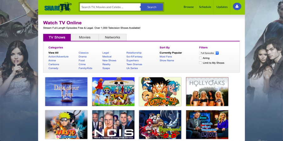 Share TV -Best Sites to watch TV shows online free