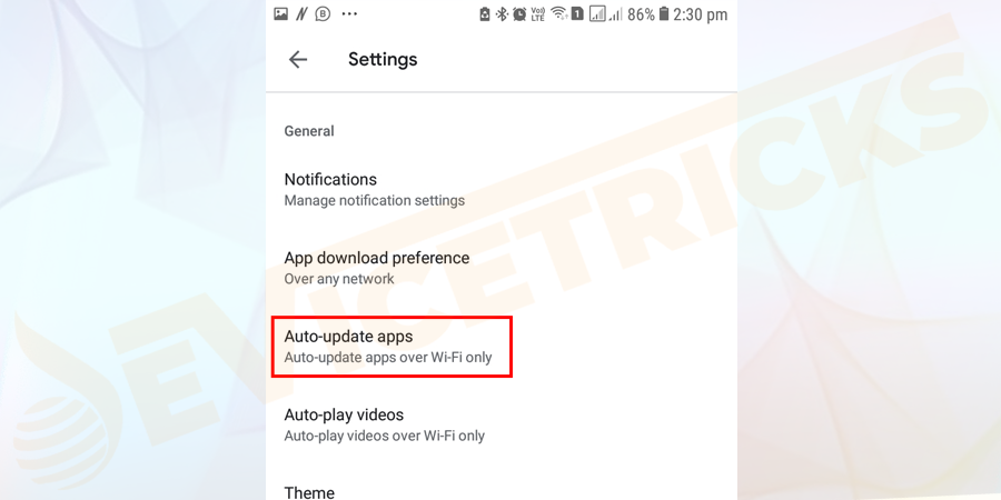 And click on Auto-update apps.