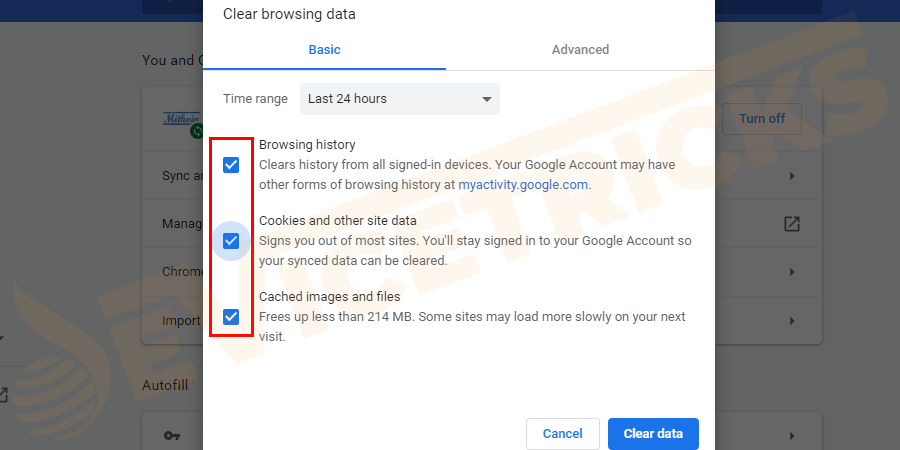 Cached images and files