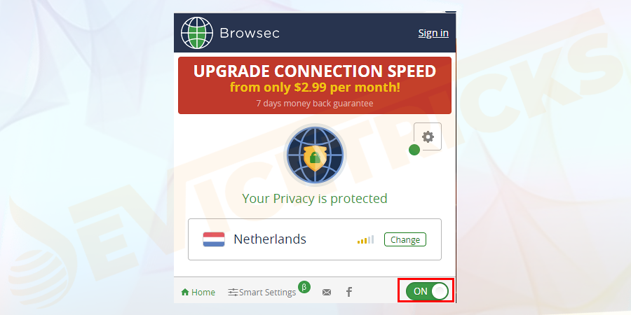 Disable the VPN
