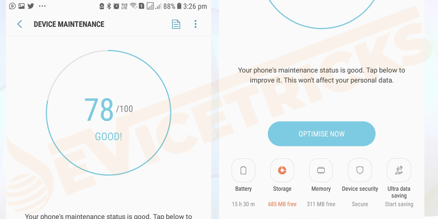 To check the device space and related issues, go to Settings > Storage. If it is running out of space then free up some space by uninstalling the apps you are not using.