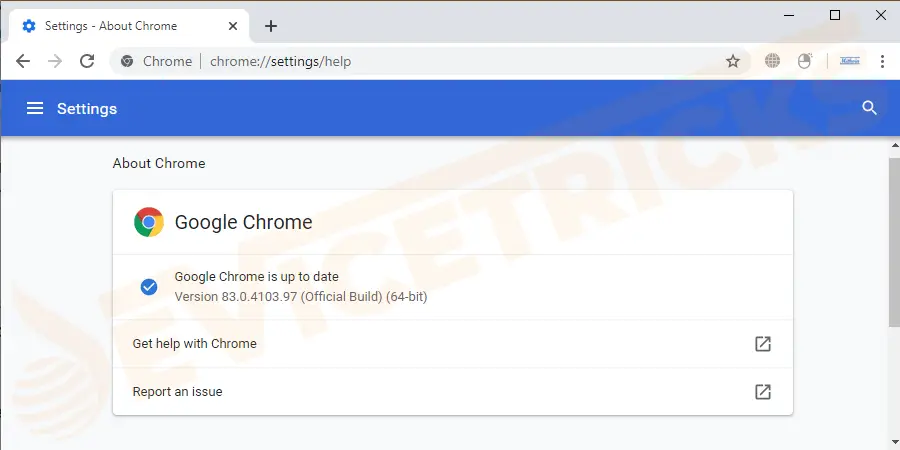 And as the updates are downloaded > click on the Relaunch button to finish updating Chrome.