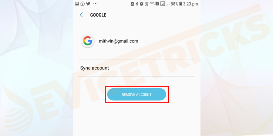 Remove account