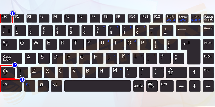First, press Ctrl + Shift + Esc keys > to open Task Manager.
