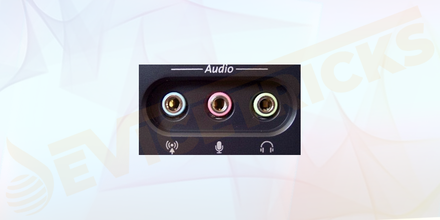 Well, if you having a desktop, you can see two options there. One for the port at the front of the computer, and second for a port on the rear. But this may vary as in some desktop this option is not available.