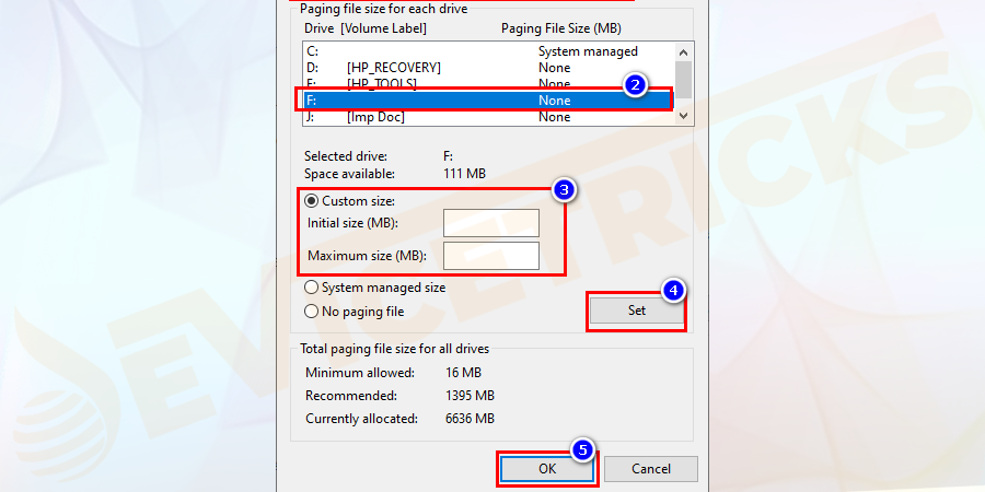 Lastly, click Set and OK to save the changes.