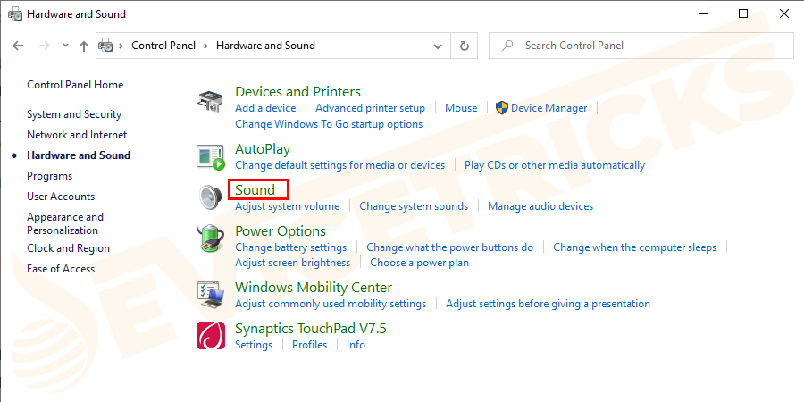 First right-click on the speaker icon in the bottom right corner. You can also open Sound from control Panel.