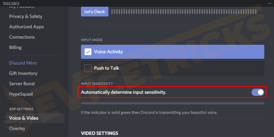 And navigate a bit down then under Input Sensitivity option> click on the Automatically determine input sensitivity option.
