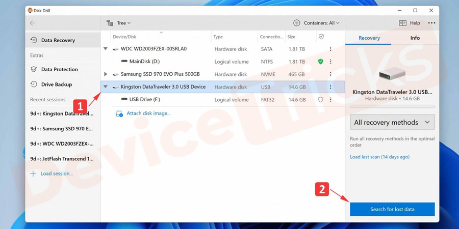 Recover lost data Windows 11