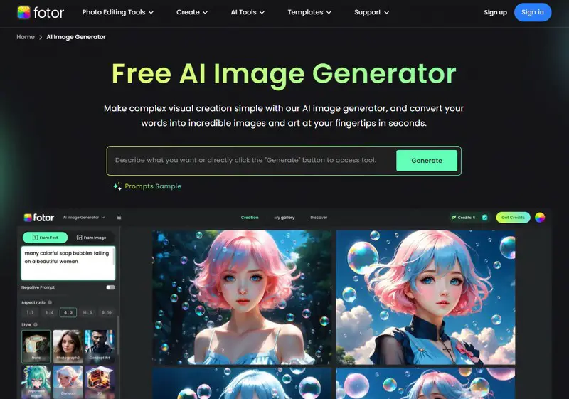 Fotor's AI Image Generator - Fotor AI Image Editor