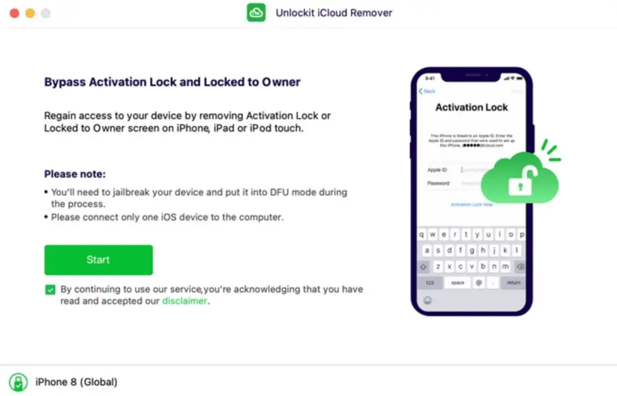 Launch the Tool - Unlockit iCloud Remover